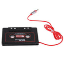BLACK IN CAR CASSETTE TAPE ADAPTER CD PLAYER 3.5MM STEREO MUSIC AUDIO