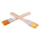 2pcs Orange Bristle Wooden Handle Oil Painting Paint Brush 1.2" Width