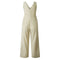 Fashion Women Striped Jumpsuit Backless Sleeveless Deep V Neck Button Jumps M2X6