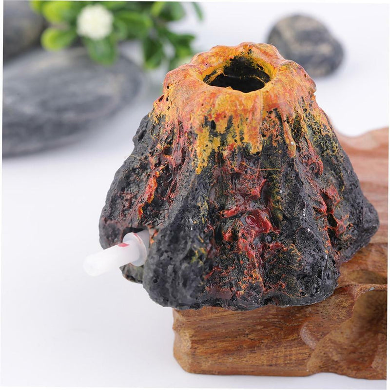 Super Underwater Volcano Aquarium Ornament Fish Tank Air Stone Tropical Fish