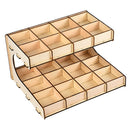 DIY Wooden Paint Rack Ink Storage Organizer 2-layer 20-grid