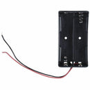 Black 2 x 3.7V 18650 Pointed Tip Batteries Battery Holder Case w Wire Leads L2E9