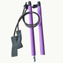 Portable Pilates Bar Stick with Resistance Band for Gym Fitness (Purple)