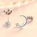 Moon Star Stone Stud Earrings Womens Girls Jewellery Z7Z3