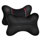 2Pcs New Pu Leather Car Seat Head Neck Rest Cushion Pad Headrest Pillow U1O3