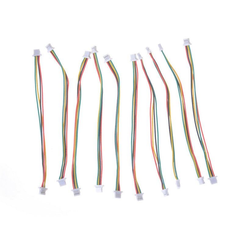 10 x Mini Micro SH 1.0mm 4-Pin JST Double Connector Plugs Wires Cables 10 Gw
