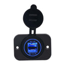 3x 5V/3.1A Blue LED Dual-USB Power Supply Socket for 12V-24V Car Motorcycle SUV