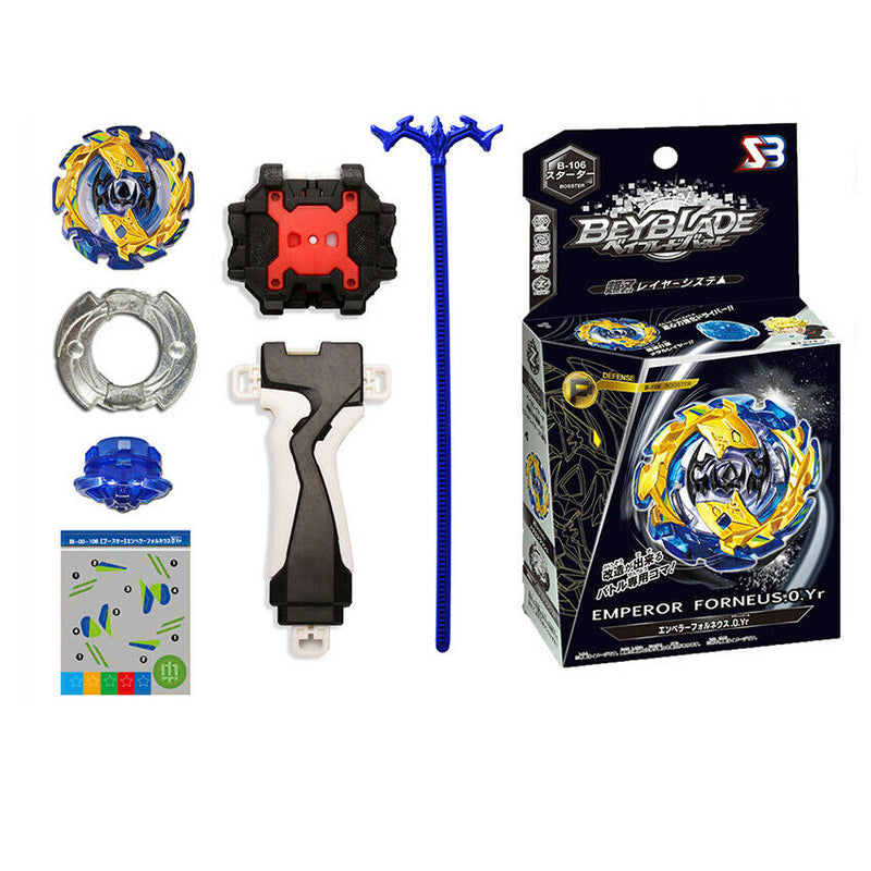 New Top Beyblade Burst B106 Fusion Starter Set With Launcher and Box and Grip