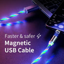 LED Flowing Magnetic Charger Cable Light Up Candy Moving Shining Charger Ph Q8P5