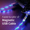 LED Flowing Magnetic Charger Cable Light Up Candy Moving Shining Charger Ph Q8P5