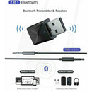 2in1 Bluetooth Transmitter Receiver USB Wireless Stereo Audio Adapter Dongle
