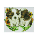 11CT Love Dogs Stamped Cross Stitch Kit Handmade Needlework Home Decor
