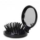 4Pcs Portable Plastic Round Folding Pocket Hair Brush Mini Hair Comb with M