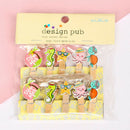 10pcs/pack Creative Marine animal Wooden Clip Clothespin Decoration Clips Peg OZ
