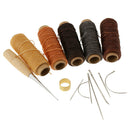 14pcs Leather Sewing Needles & Waxed Thread & Stitching Awl & Sewing thimble