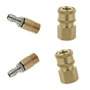 4-Set Durable Quick Connect Coupler Pressure Washer Pipe Adapters [M18x1.5mm]