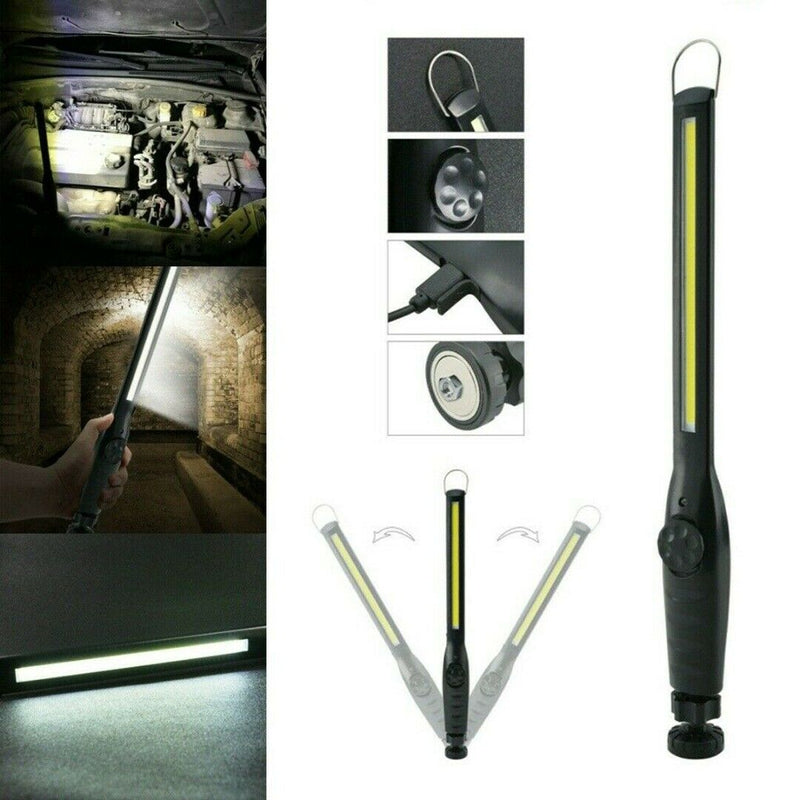 Magnetic COB LED Rechargeable Torch Inspection Lamp Cordless Work Light New US