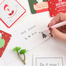 6 Card+6 Envelope /set Cartoon Christmas Greeting Card Santa Claus Xmas Post- OZ