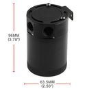 Universal Racing Baffled 3-Port Oil Catch Can/Tank/Reservoir Air-Oil Separato Kw