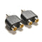 2x RCA Y Splitter Audio Video Plug Converter Cable Adapter 1 Male to 2 Female ES