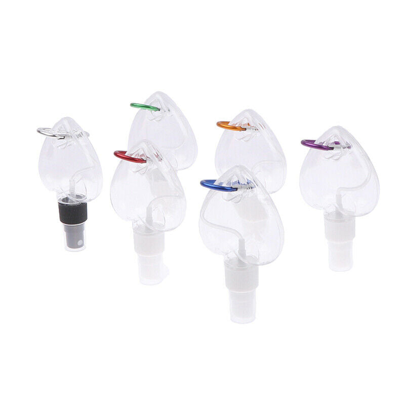 50ml Portable Heart Shape Empty Refillable Bottle With Ring Hook Spray Bottl Ew
