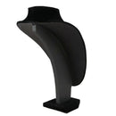 Velvet Necklace Pendant Chain Jewelry Bust Display Holder Stand Black 29*21