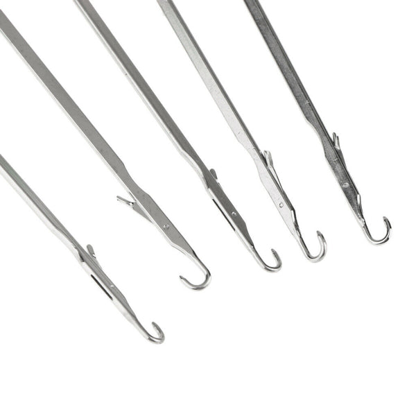 5Pcs Crochet Latch Hook Weaving Needle for Wig Micro Braids Hair Extension