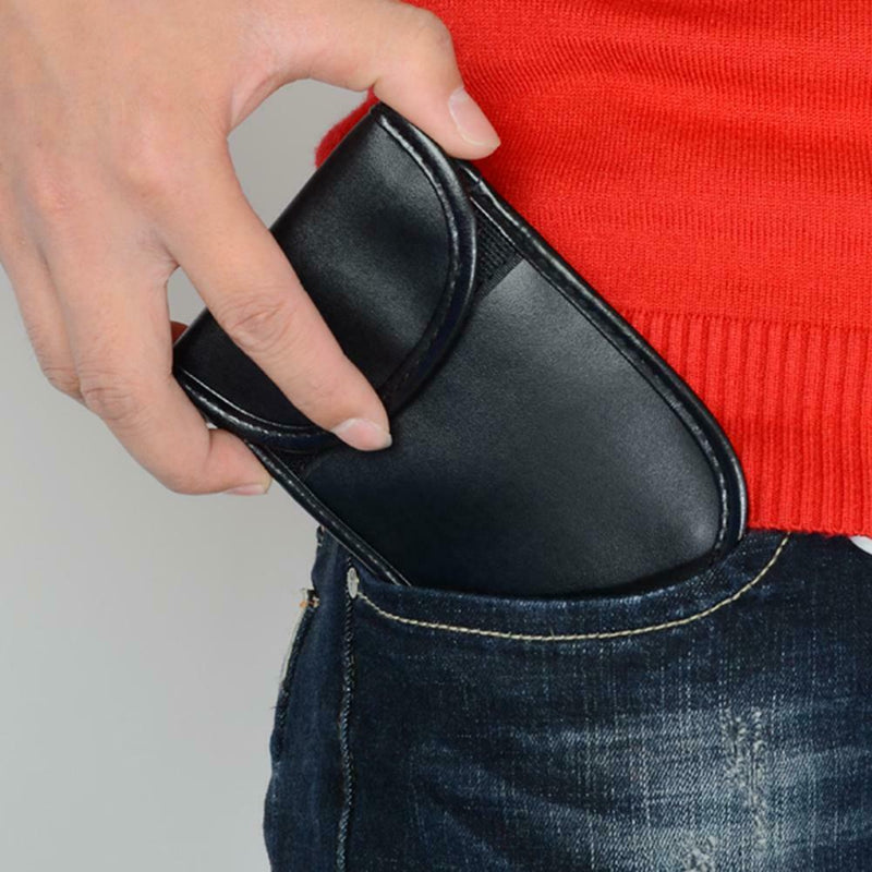 Car Key Signal Shielding Bag Cell Phone Signal Blocker Jammer Pouch Black