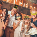 32pc Happy New Year Photo Booth Props Paper Photo Frame Christmas decoratioSEAU