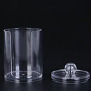 1pc acrylic organizer box round container storage make up cotton pad box   Z