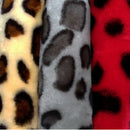 3Pcs /Set Red Leopard Fluff Plush Steering Wheel Cover Winter Car Accessori_