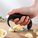 3pcs/set Stainless Steel Garlic Press Ginger Crusher Kitchen Tool (Green) A