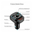 Car Kit FM Transmitter Dual USB + Type-C Port Charge C2L5 MP3 Audio Player F7J2