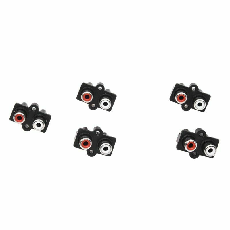 5 Pcs 2 RCA Female Outlet AV Concentric Socket Connector H7M4