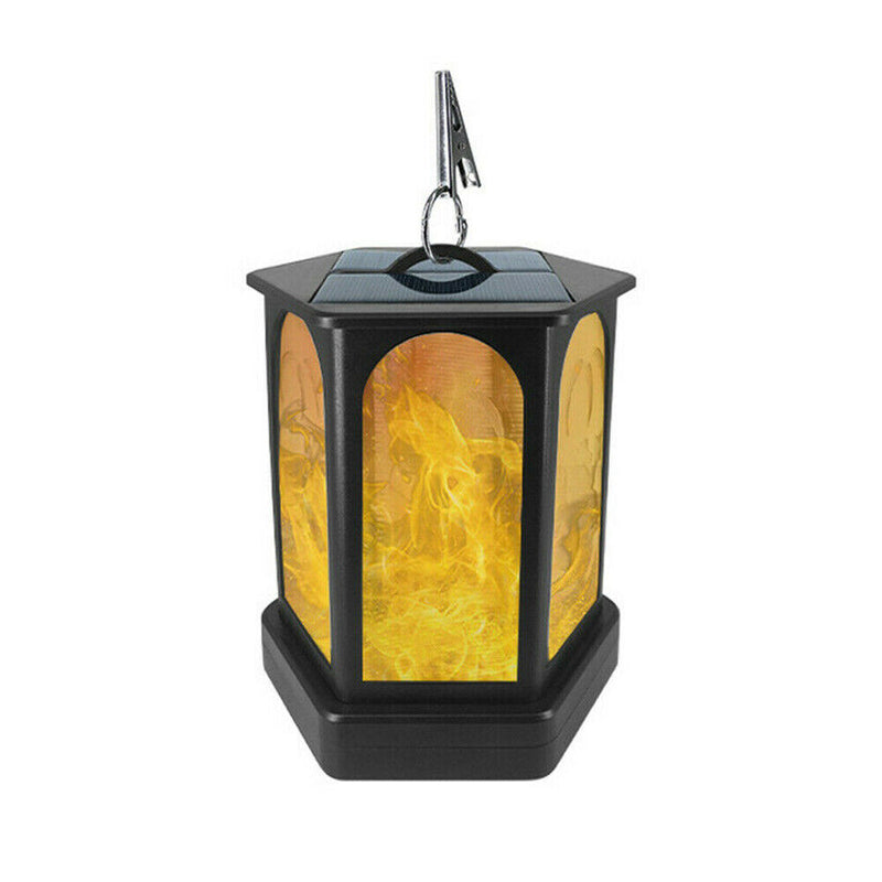 Solar Lantern Lights Outdoor Flame Hanging Garden Decor, Upgrade 99 LEDs