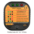 Electric Socket Testers Power Outlet Safety Leakage Voltage Detector (UK) A