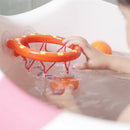 Mini Ball Frame Basketball Hoop w/ Suction Cup Balls Set For Baby Kids Bath Toys