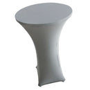 Grey Stretch Cocktail Poseur Dry Bar Pub Spandex Tablecloth Cover Party 60cm