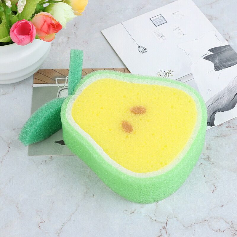 3pcs/set Cute Fruit Shaped Bath Sponge For Body Cleaning Lovely Baby Body Spo FT