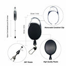 Retractable Recoil Keyring Key Chain Ring Pull Retractor Card Holder Belt Clips