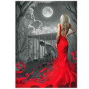 DIY 5D Diamond Painting Red Dress Embroidery Cross Stitch Crafts Home Decor