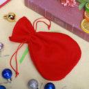 Red Christmas Theme Snowman Pattern Knitted Gift Presents Bag Pendant