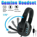 Gaming Headset Stereo Surround Headphone 3.5mm Wired w/ Mic For PS4 Xbox
