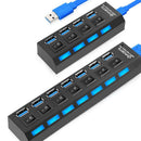 3.0HUB 7-port USB hub high-speed line splitter usb a drag seven hub with in
