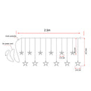 LED Curtain String Light 8Mode Star Moon Plug Night Light  (EU Warm Light) A