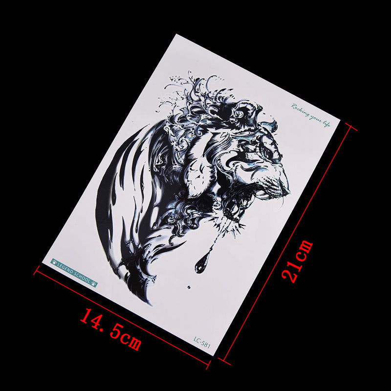 1Pc Makeup Tiger Tattoo Arm Body Art Waterproof Temporary Tattoo Stickers Gw
