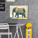 5D DIY Full Round Drill Diamond Painting Ethnic Elephant Animal Picture Kit A