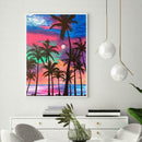 5D DIY Full Drill Diamond Painting Coconut Tree Cross Stitch Kit Home Decor