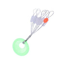800 Pcs/100 Groups Fishing Bobber Stopper 8 In 1 Transparent Rubber Cylindr