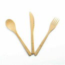 Bamboo Cutlery Set Eco-friendly Flatware Fork Spoon For Camping Best Travel F3X5